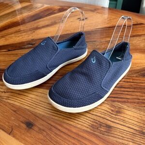 OluKai Men's Navy Slip On Shoes Nohea Mesh OluKai Logo Size 7 EUR 40
